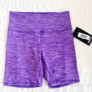 NWT Fourlaps Arc Bike Shorts Purple Space Dye Size Small 6” inseam Workout New